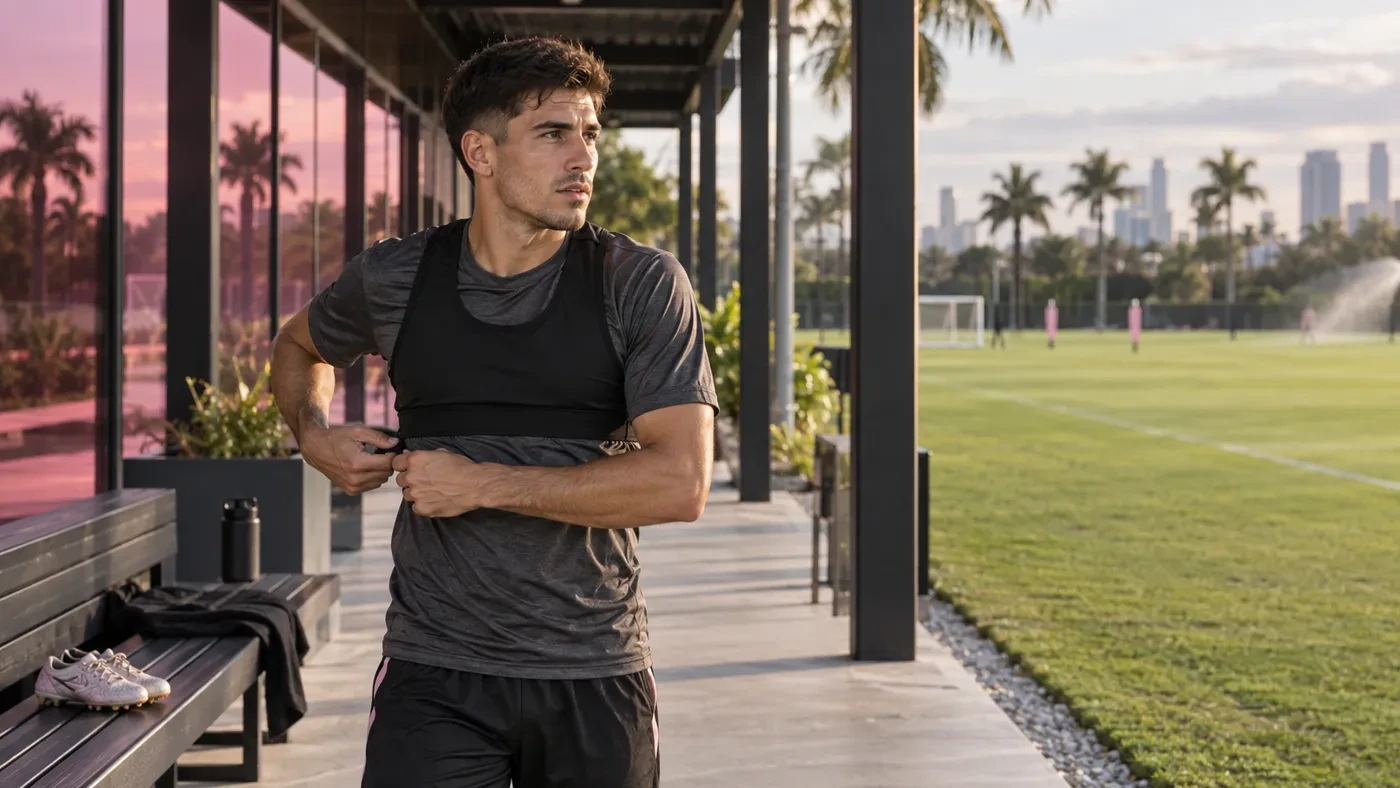 Facundo Mura chuẩn bị trước buổi tập của Inter Miami