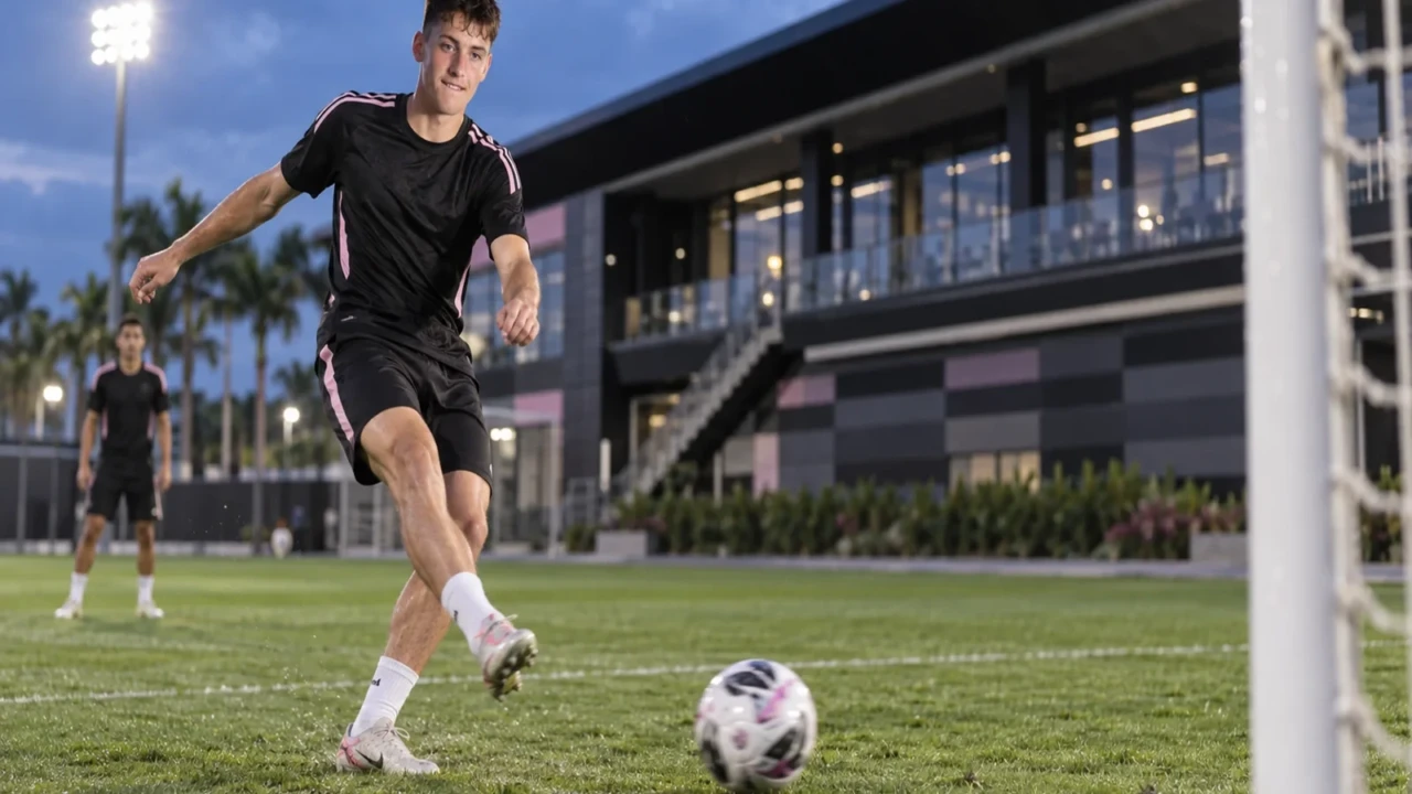 Daniel Pinter dứt điểm một chạm trong buổi tập của Inter Miami