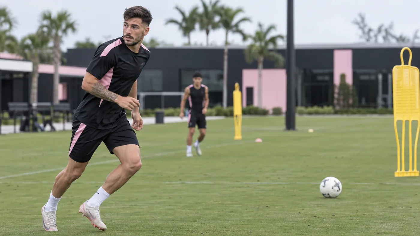 Tadeo Allende tập di chuyển không bóng tại Inter Miami