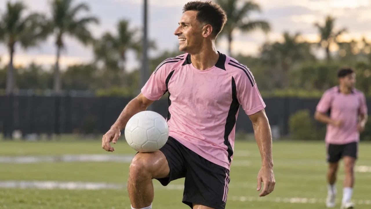 Tadeo Allende tập kiểm soát bóng tại Inter Miami